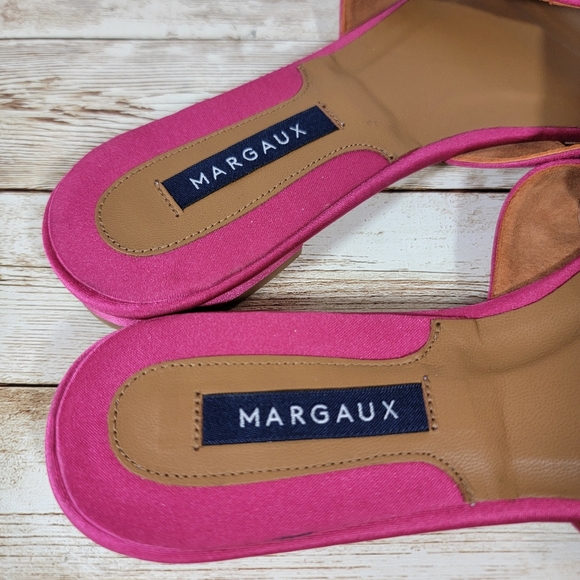 Margaux NWOB The Slide Sandals in pink orchid satin EU 38 - Picture 8 of 11